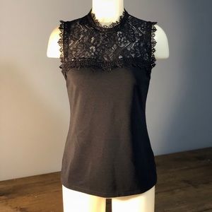 Navy Blue Lace Blouse